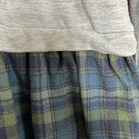 Thimble Funnel Sweatshirt Dress in Schoolhouse Plaid - Picture 2 of 6